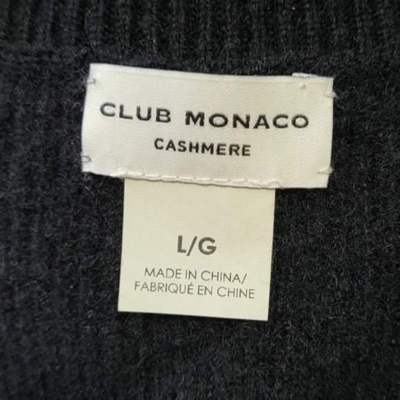 Unworn Club Monaco Black Cashmere Button Front Long Cardigan - Picture 9 of 11
